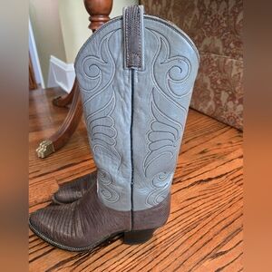 Dan Post Two-Tone Western Heeled Boots